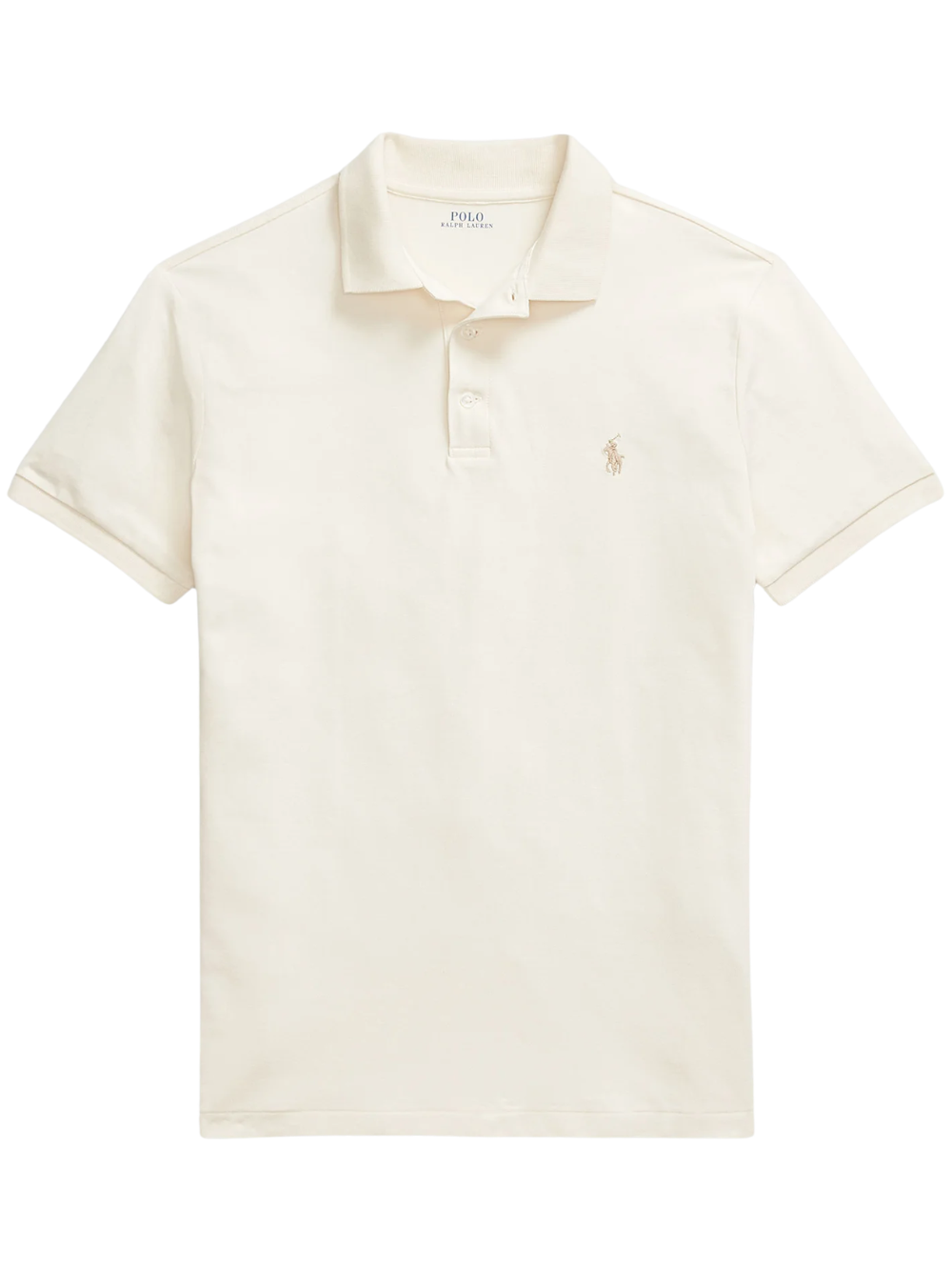 RALPH LAUREN Slim Fit Mesh Polo Shirt Natural