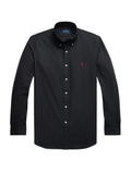 RALPH LAUREN Custom Fit Stretch Poplin Shirt Polo Black