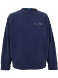 RALPH LAUREN Relaxed Fit Pile Fleece Sweatshirt Navy