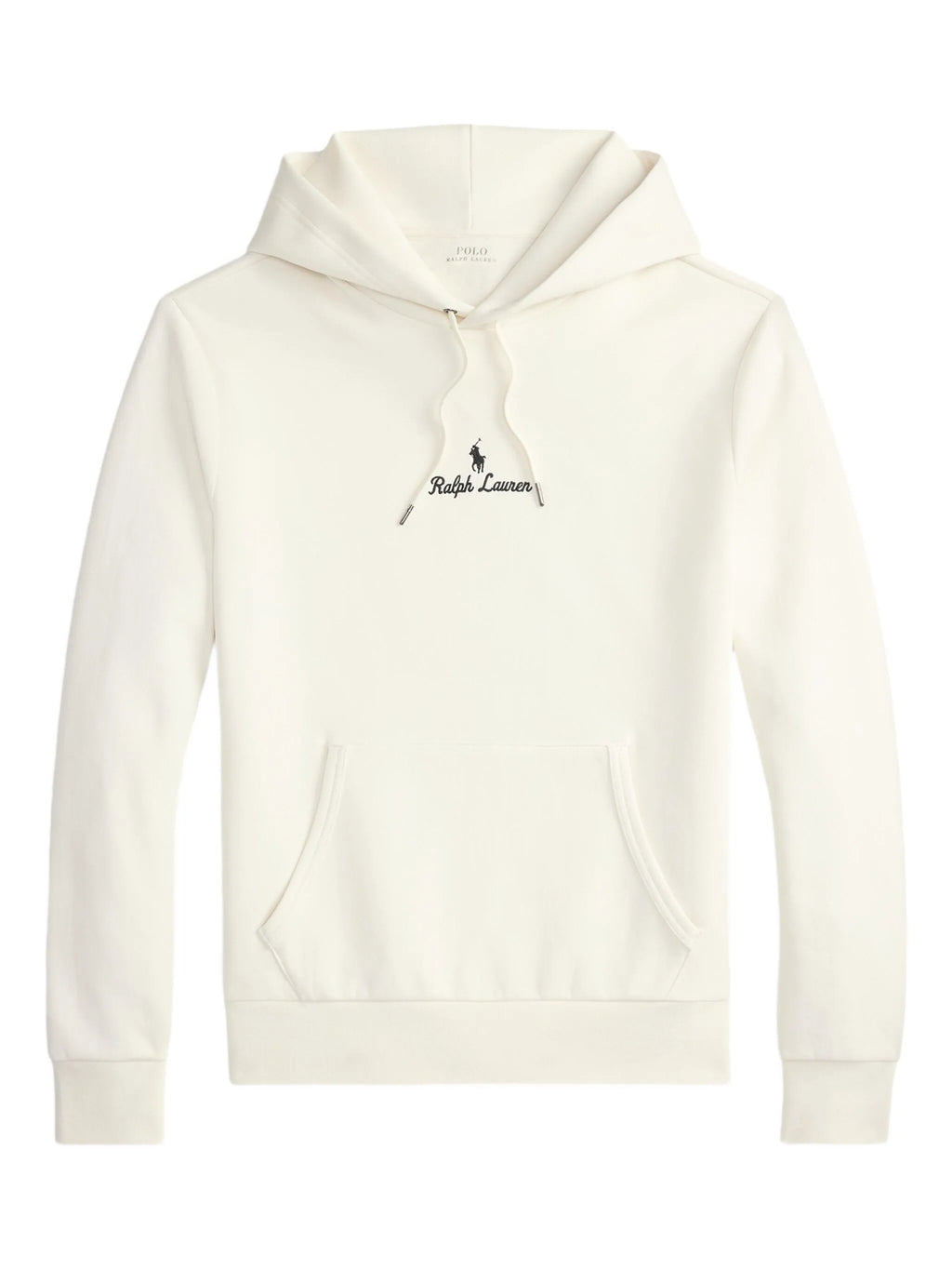 RALPH LAUREN Logo Double-Knit Hoodie White