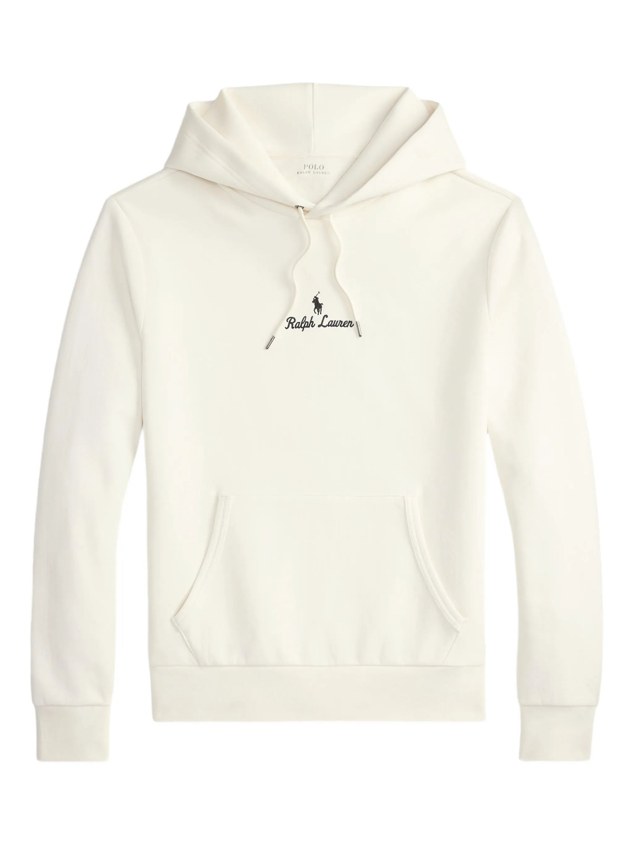 RALPH LAUREN Logo Double-Knit Hoodie White