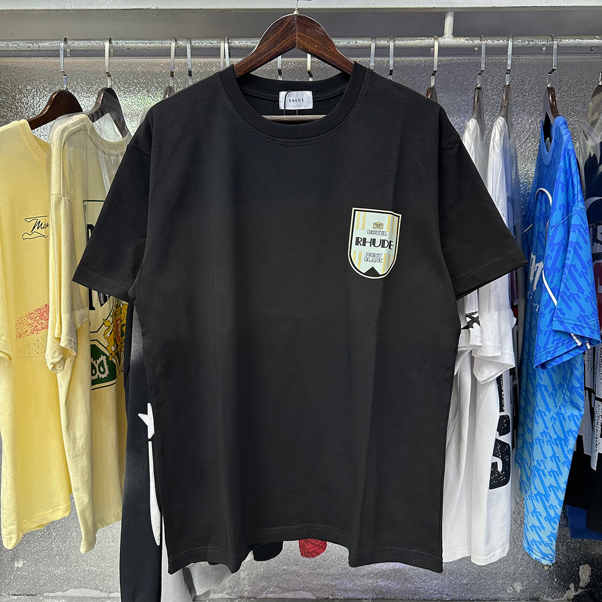 Rhude T-shirts Mont Blanc Short Sleeve Men and Women