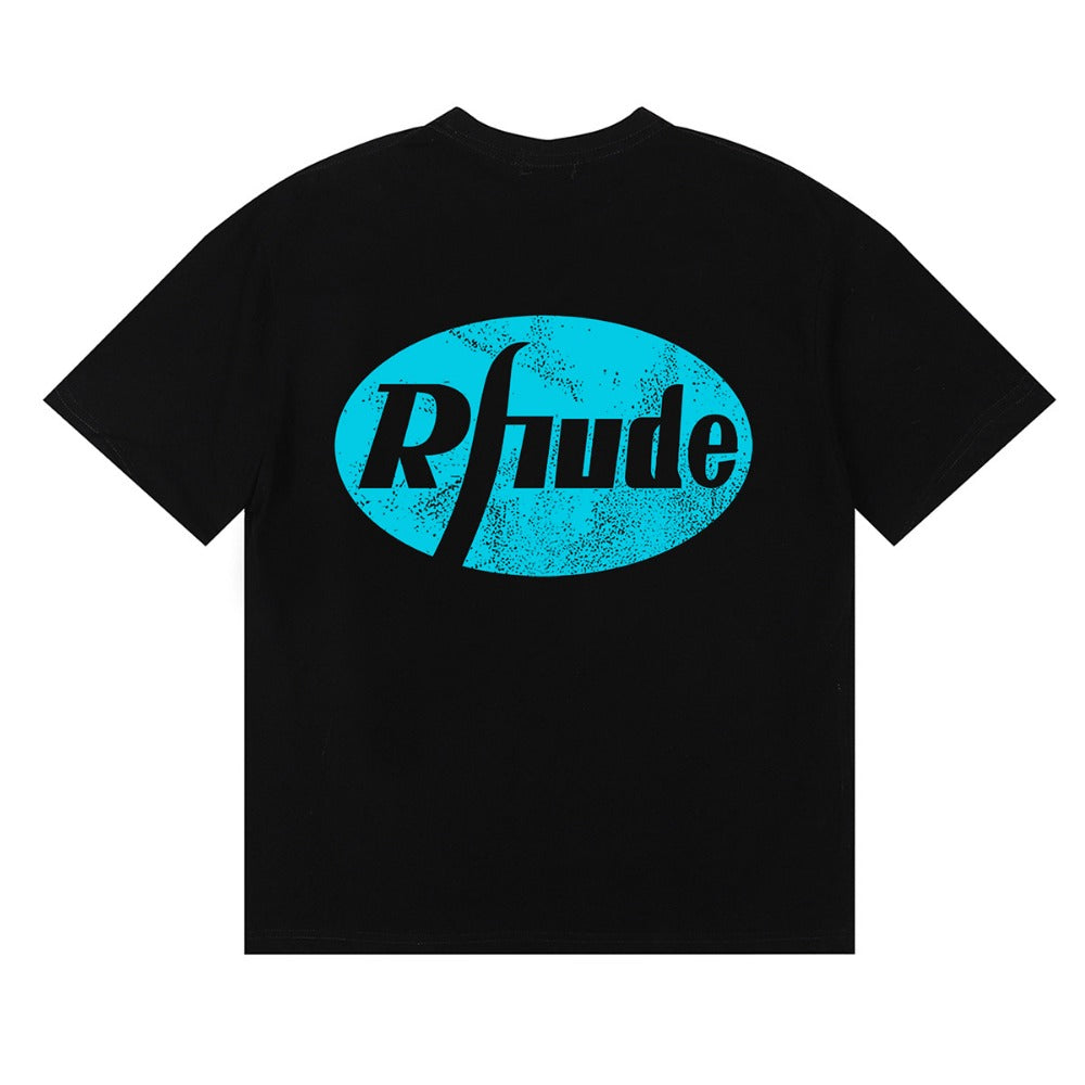Rhude T-shirt Micro Label Alphabet Horse Print Short Sleeve T-shirt