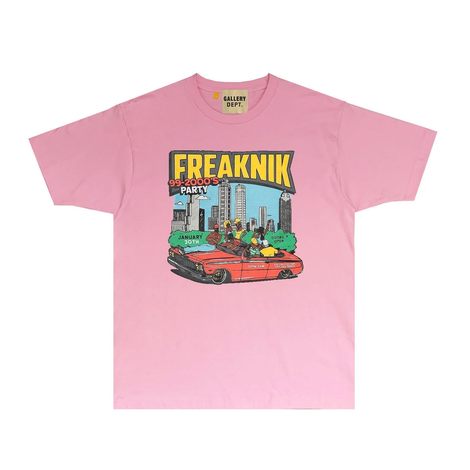 Gallery Dept T Shirt Retro Printed Loose Short-Sleeved Shirt