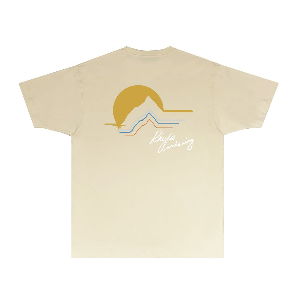 Rhude T-shirts Printed Trendy Pure Cotton