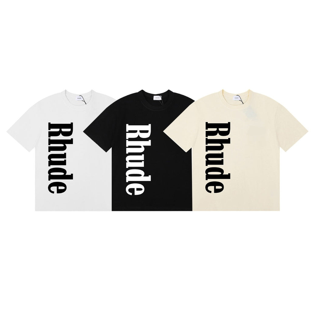 Rhude T-shirt Micro Label Letter Skull Print Short Sleeve T-shirt