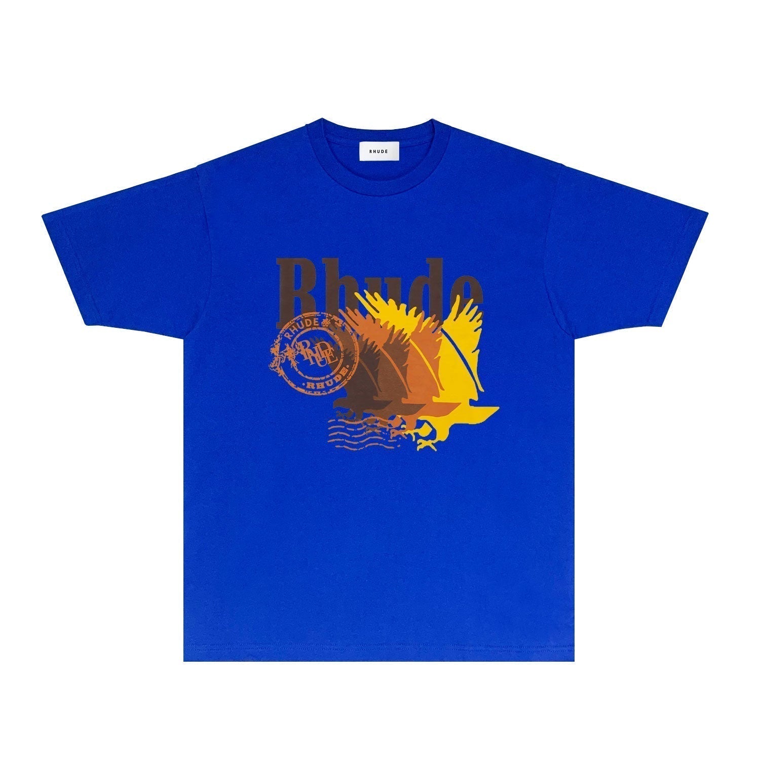 Rhude T-shirts Printed Trendy Pure Cotton
