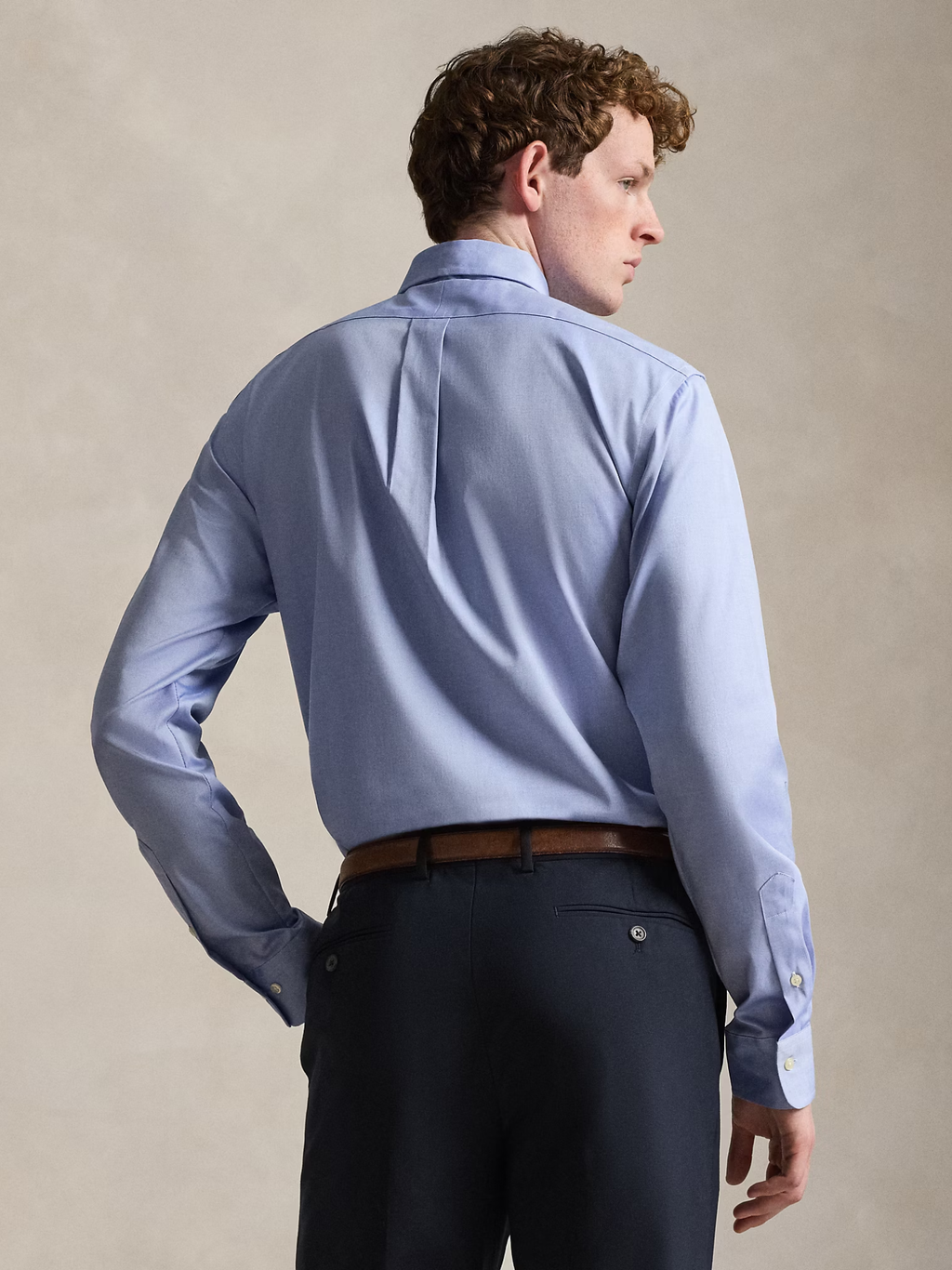 RALPH LAUREN Custom Fit Oxford Shirt True Blue/White