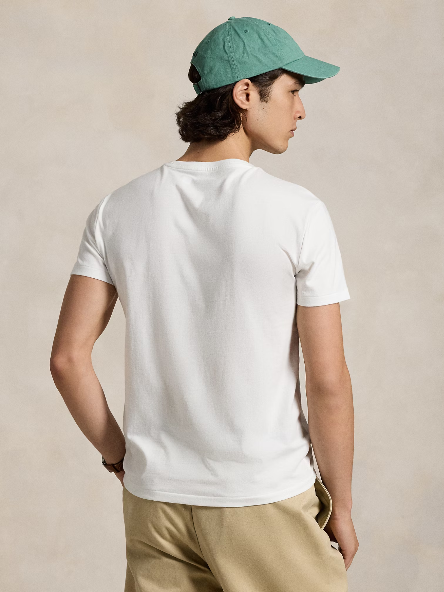 RALPH LAUREN Custom Slim Fit Jersey Crewneck T-Shirt White