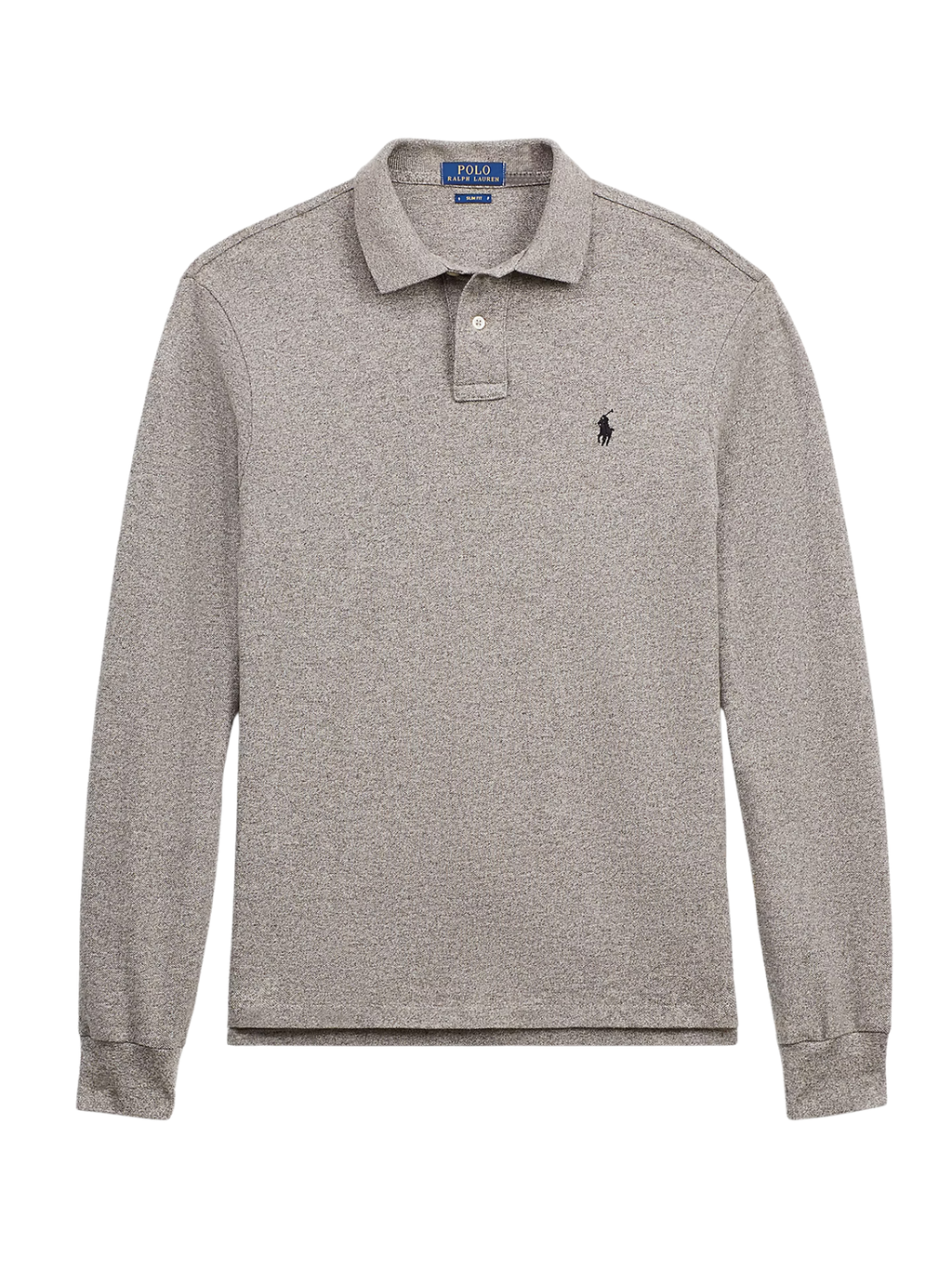 RALPH LAUREN Slim Fit Mesh Long-Sleeve Polo Canterbury Heather
