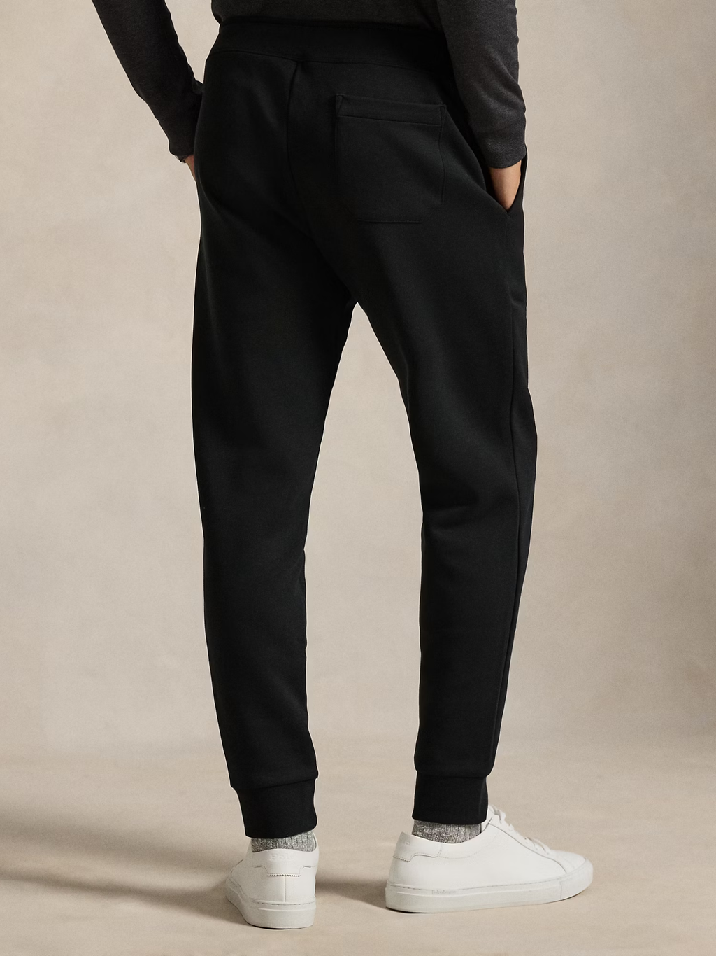 RALPH LAUREN Double-Knit Jogging Bottoms Polo Black