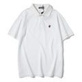 Bathing Ape T-Shirt Solid Color Casual Embroidered Short-Sleeved Polo Shirt