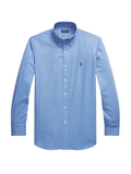 RALPH LAUREN Custom Fit Stretch Poplin Shirt Blue End On End