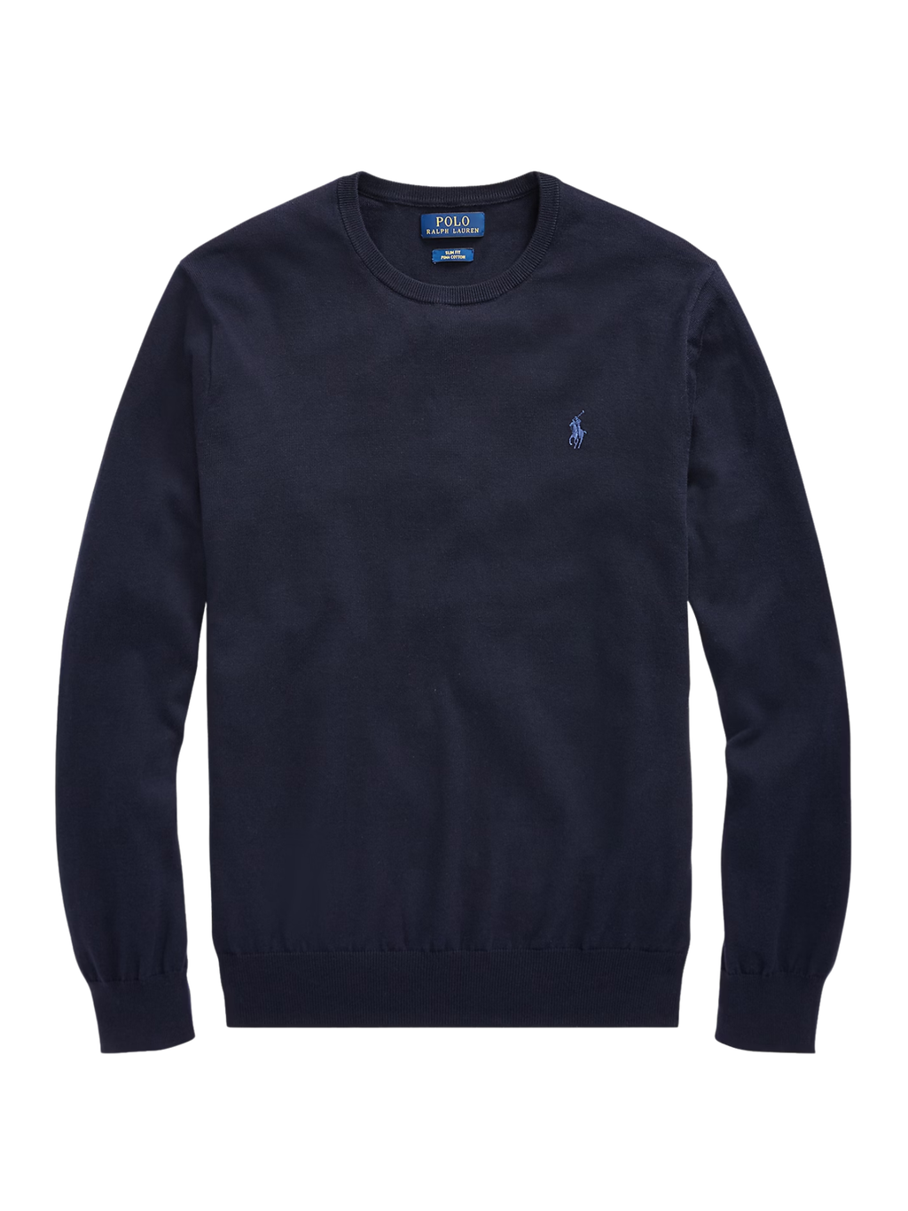 RALPH LAUREN Slim Fit Cotton Jumper Hunter Navy