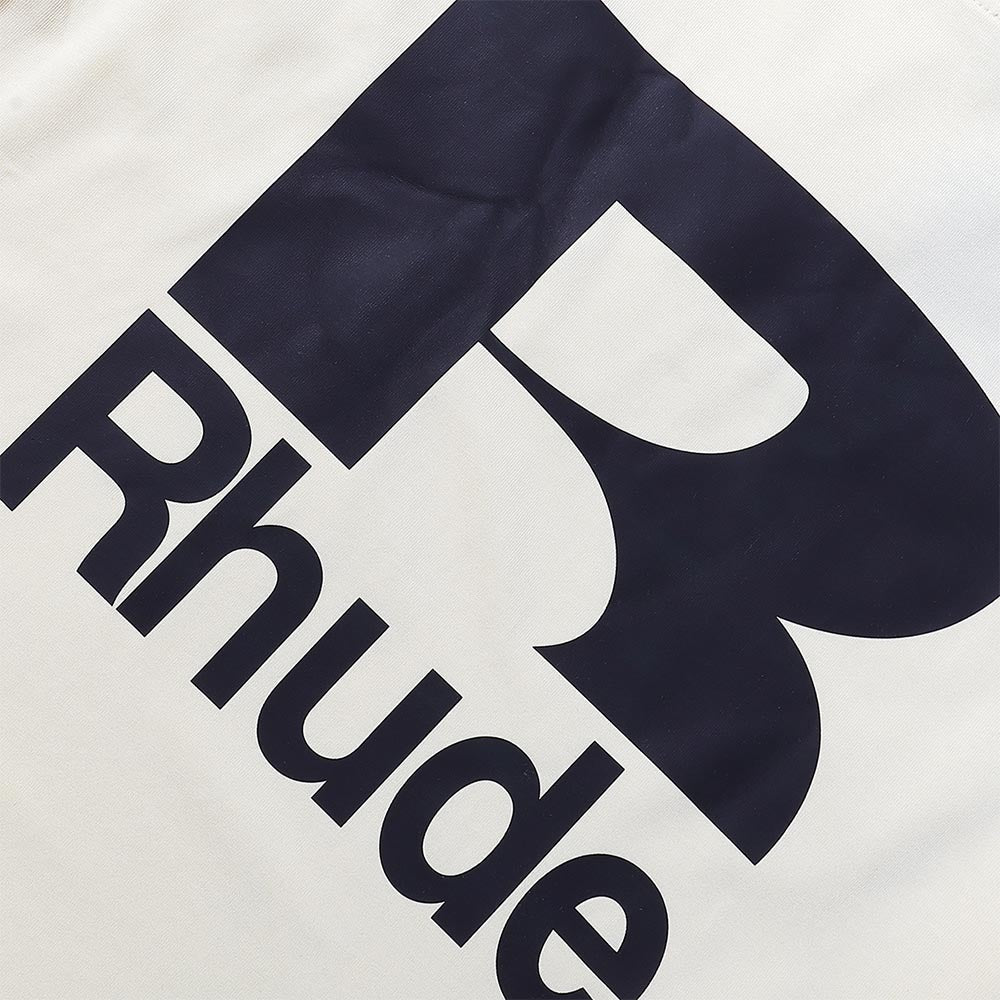Rhude T-shirts Solid Color R Letter Printing Cotton Casual Short Sleeve Men and Women