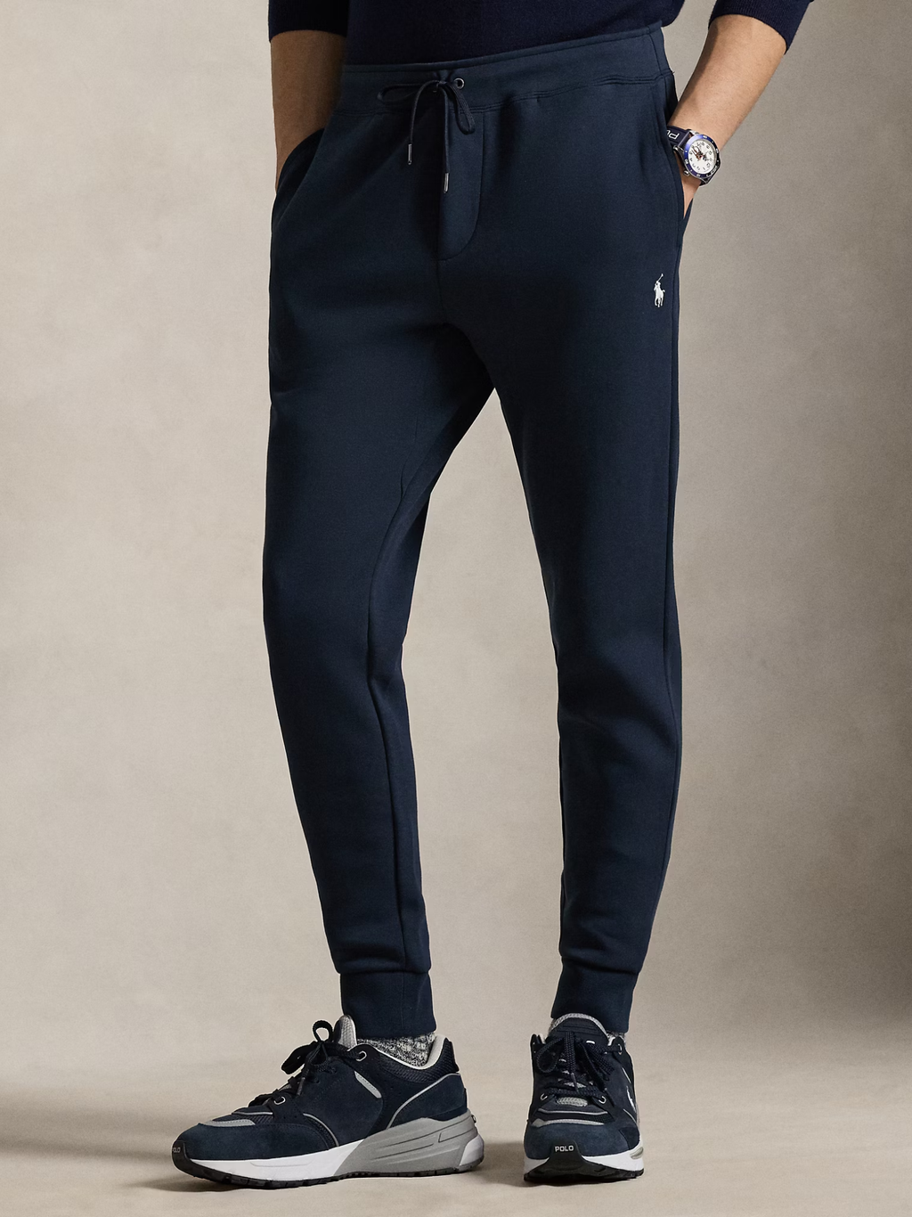 RALPH LAUREN Double-Knit Jogging Bottoms Aviator Navy