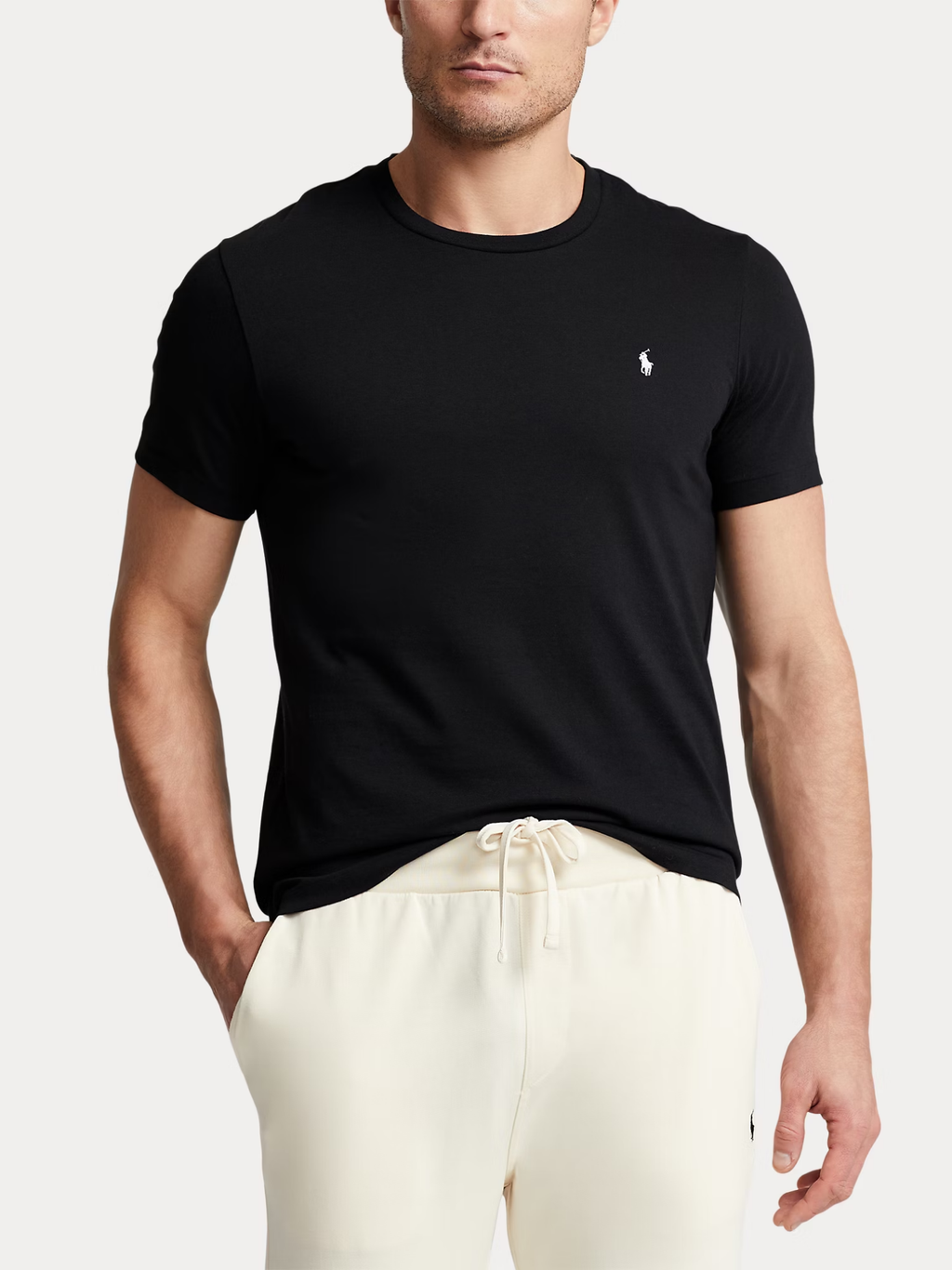 RALPH LAUREN Cotton Jersey Sleep T-shirt Polo Black
