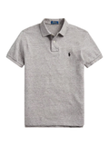 RALPH LAUREN Slim Fit Mesh Polo Shirt Canterbury Heather