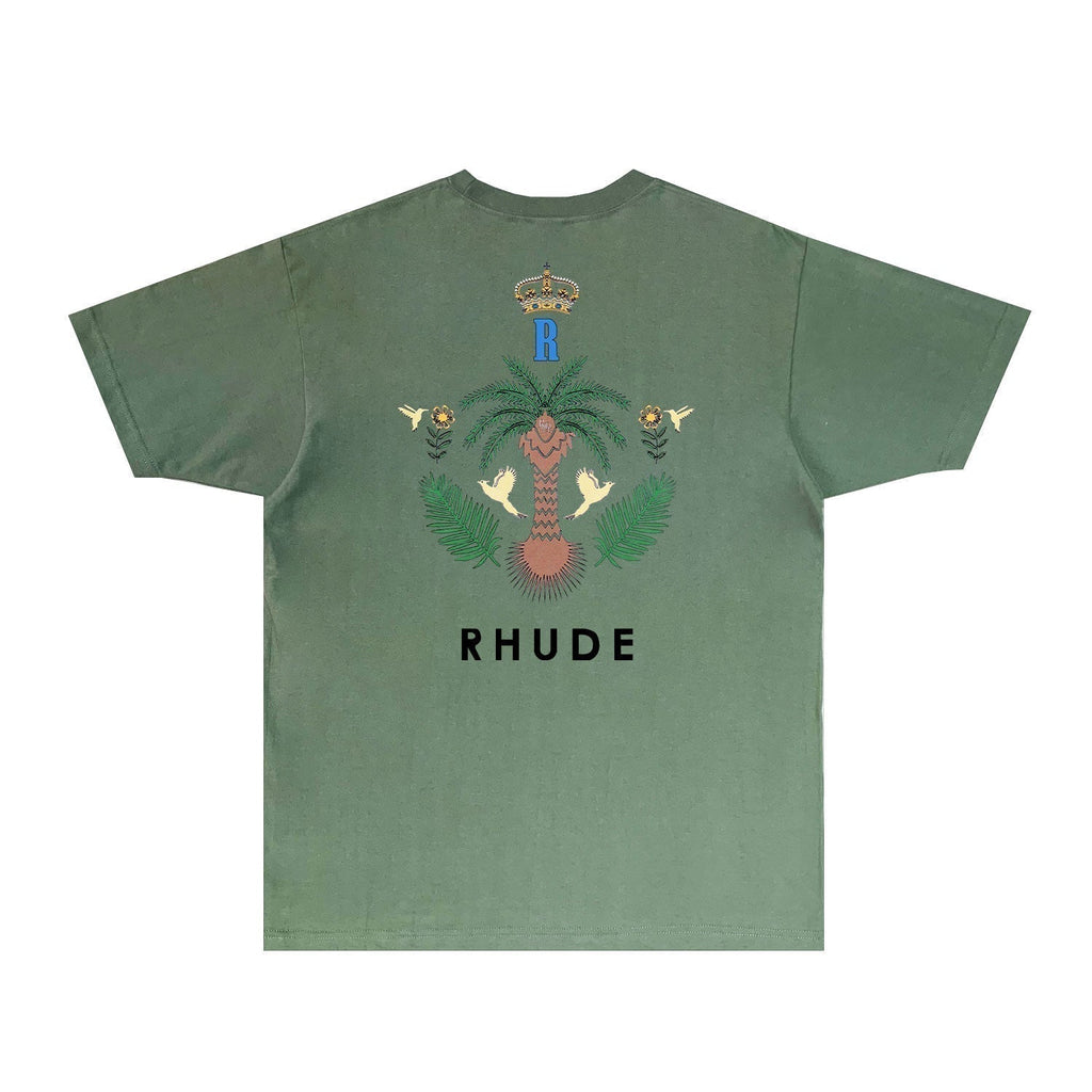 Rhude T-shirts Printed Trendy Pure Cotton