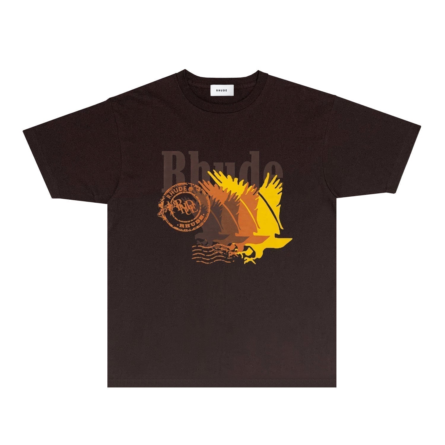Rhude T-shirts Printed Trendy Pure Cotton