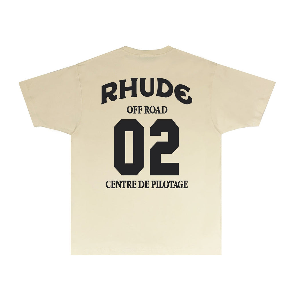Rhude T-shirts Printed Trendy Pure Cotton