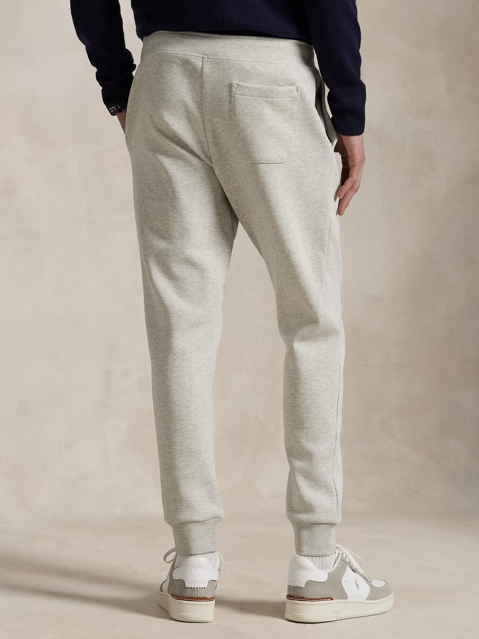 RALPH LAUREN Double-Knit Jogging Bottoms Light Sport Heather