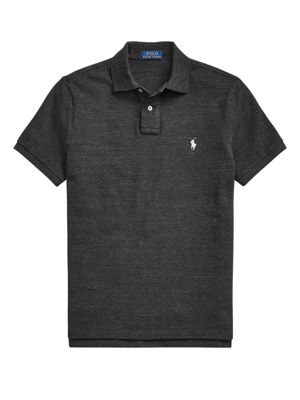 RALPH LAUREN The Iconic Mesh Polo Shirt Black Marl Heather