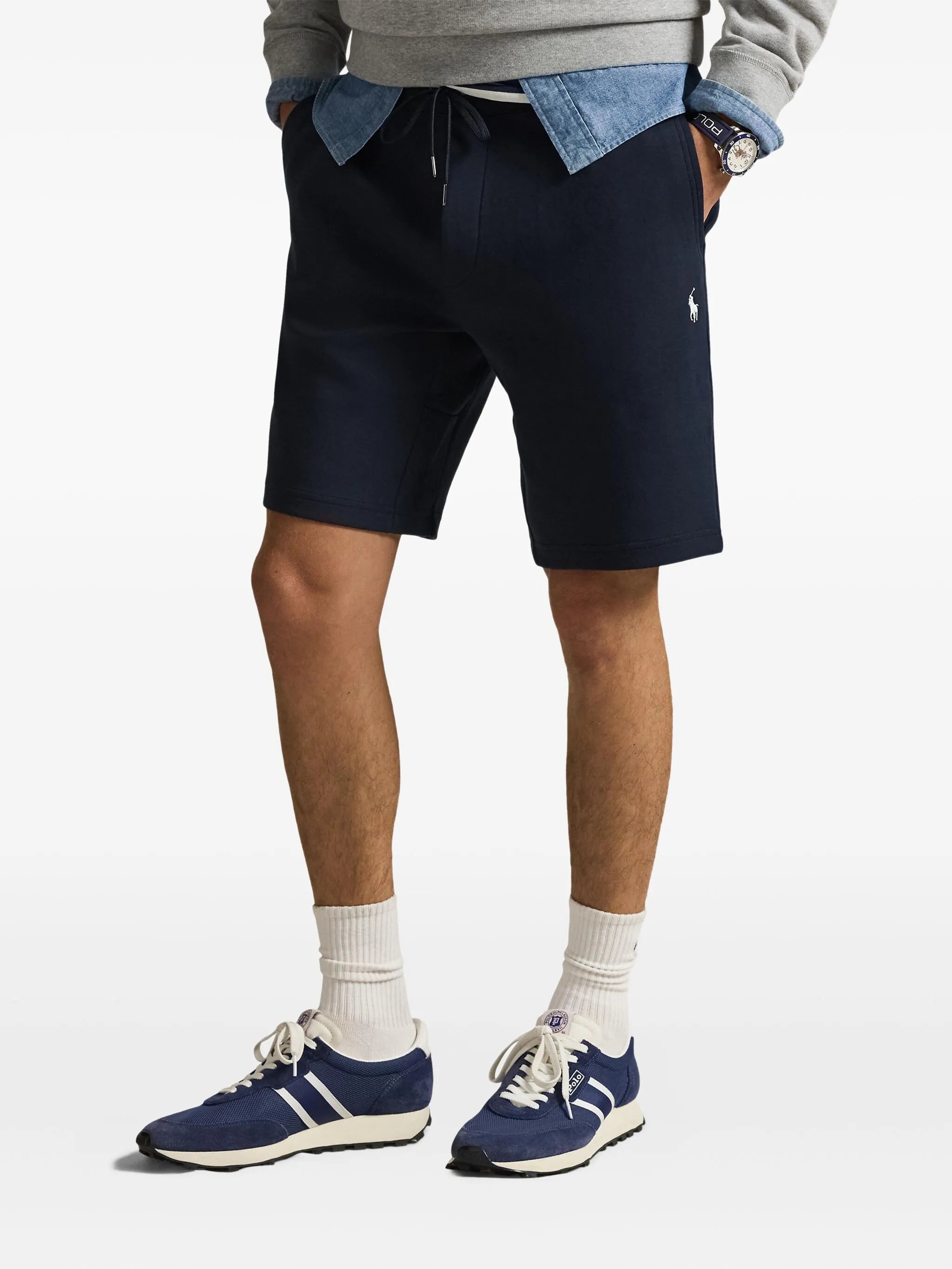 RALPH LAUREN Double-Knit Shorts Navy