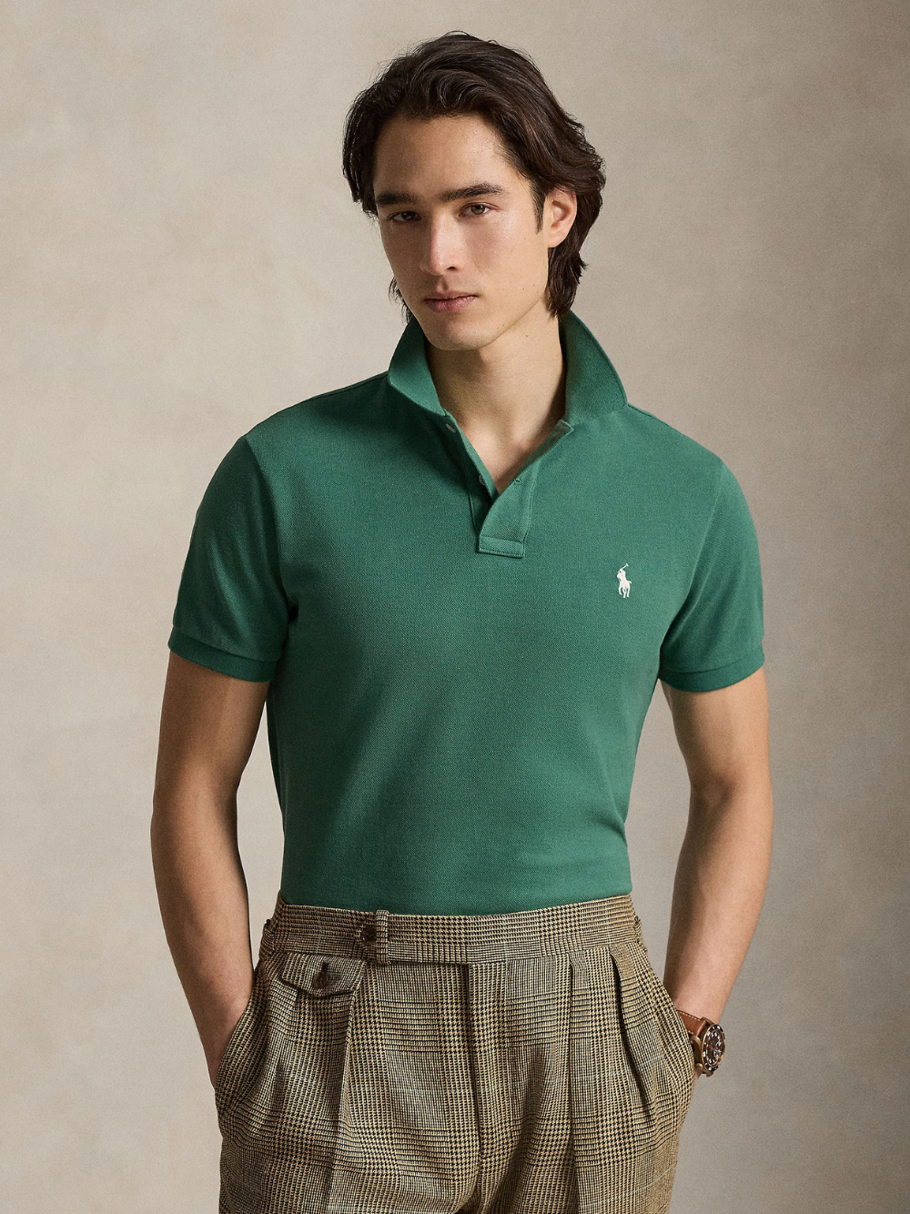 RALPH LAUREN The Iconic Mesh Polo Antique Green