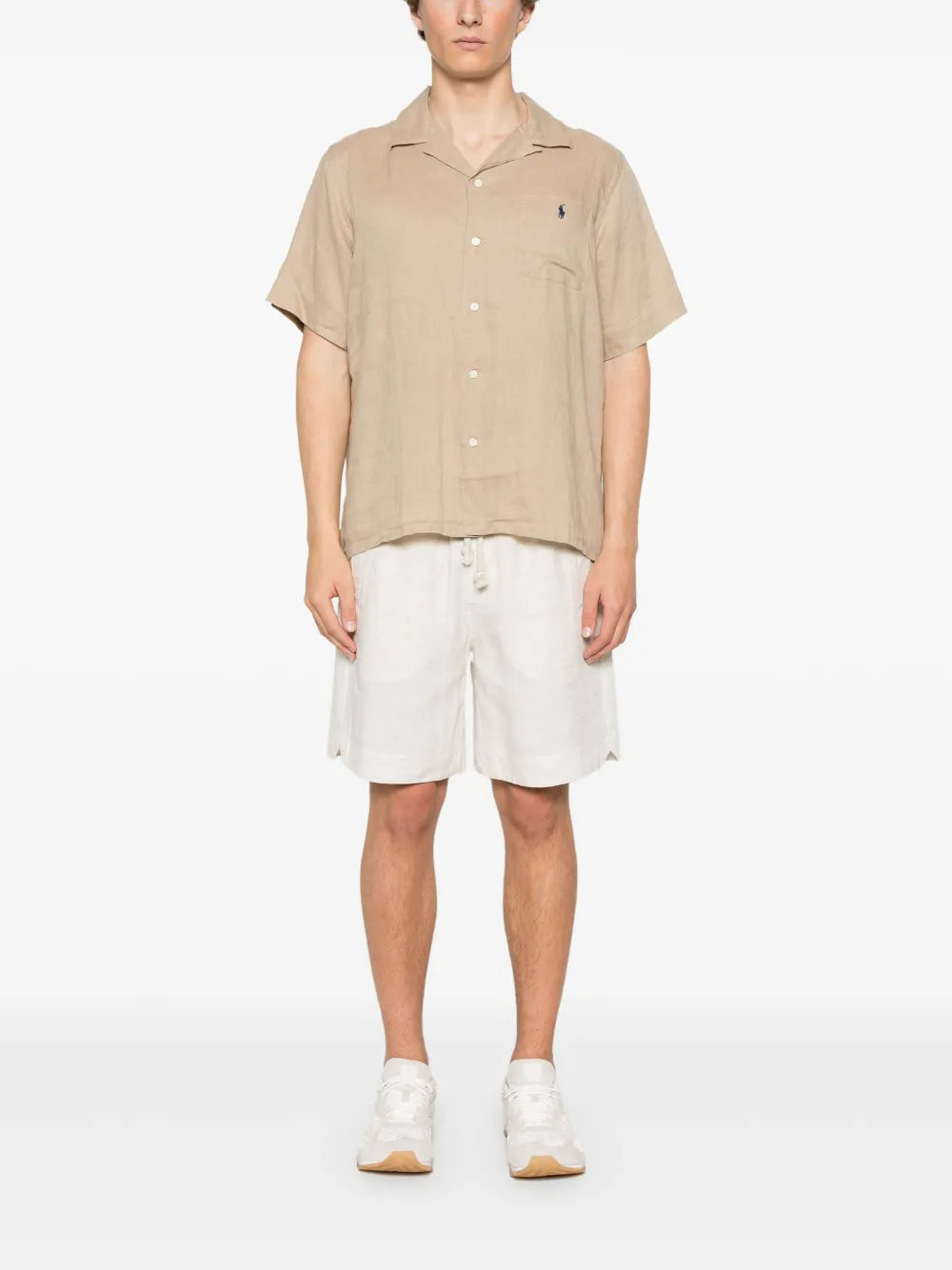 RALPH LAUREN Linen Classic Fit Shirt Beige
