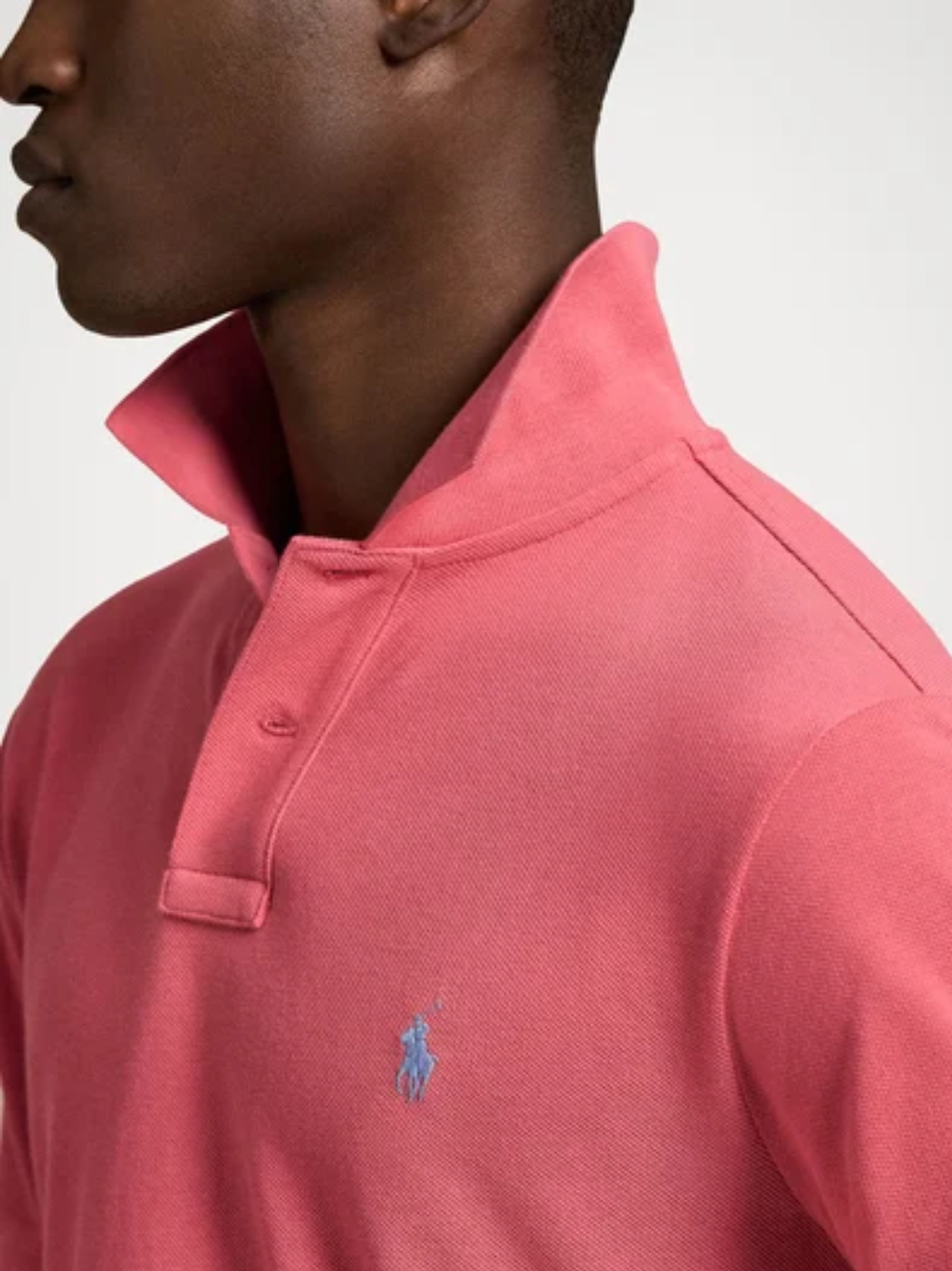 RALPH LAUREN Slim Fit Mesh Polo Shirt Red