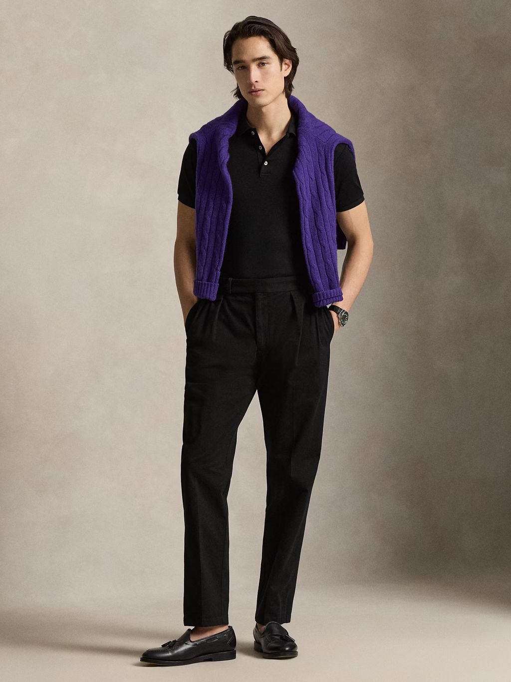RALPH LAUREN Slim Fit Soft-Touch Polo Shirt Black