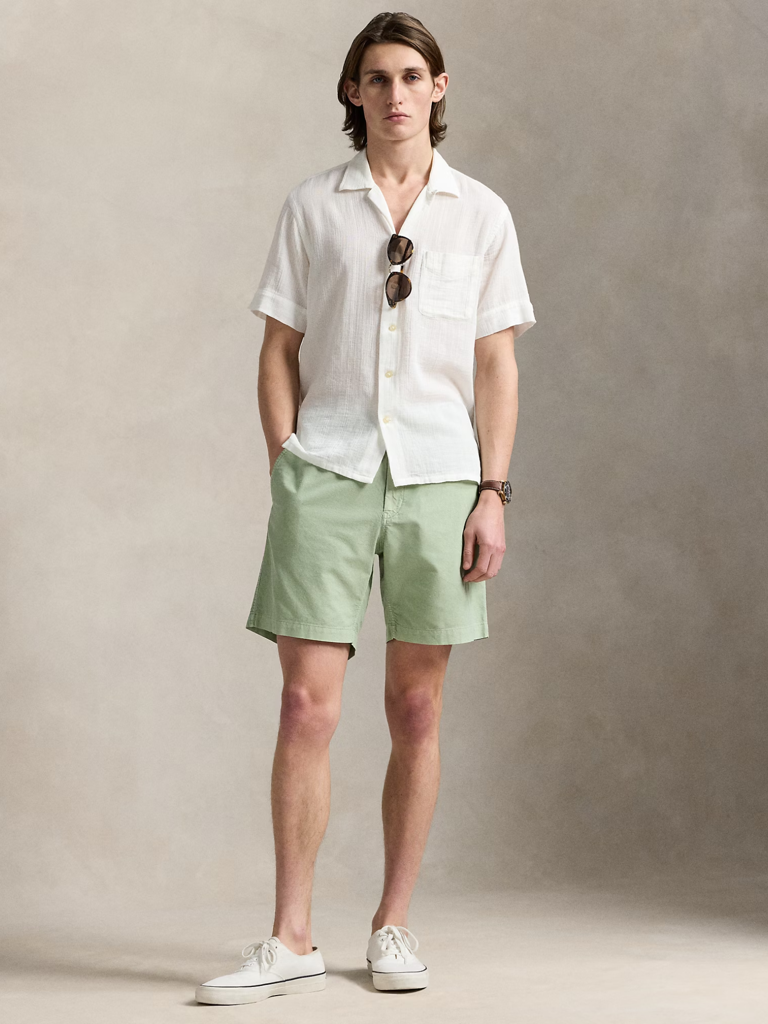 RALPH LAUREN Jersey Bermuda Shorts Light Green
