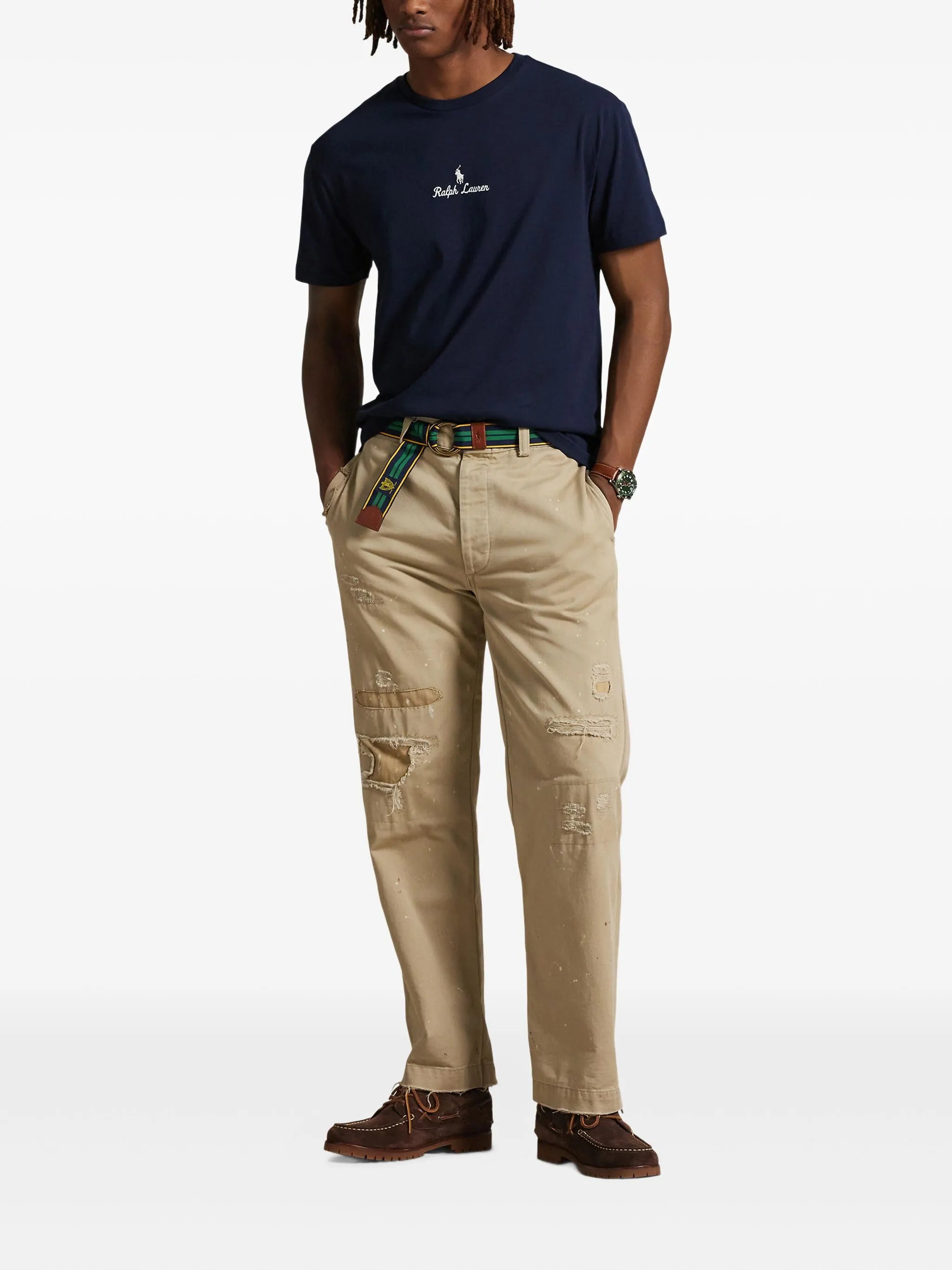 RALPH LAUREN Classic Fit Logo Jersey T-Shirt Aviator Navy