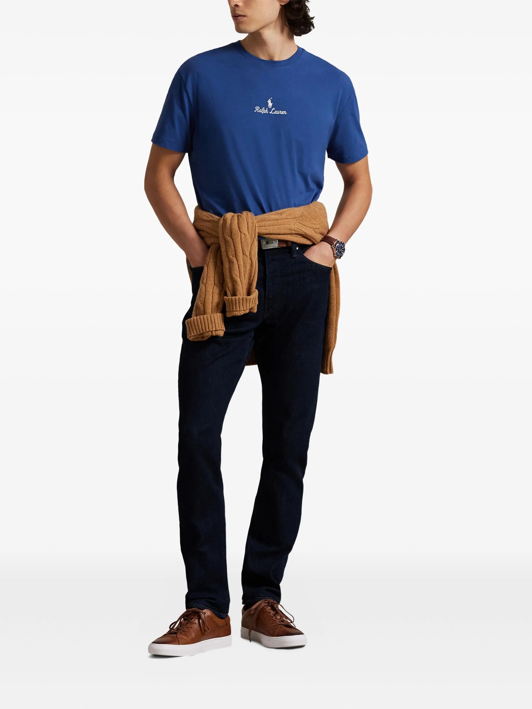 RALPH LAUREN Classic Fit Logo Jersey T-Shirt Night Navy