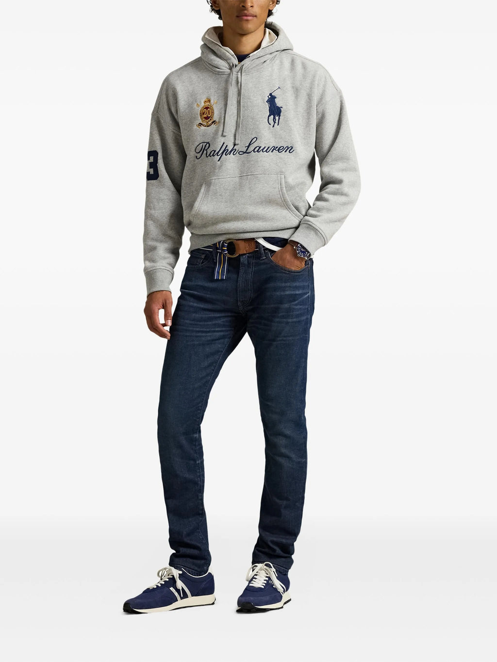 RALPH LAUREN Big Pony 20th Anniversary Hoodie Andover Heather