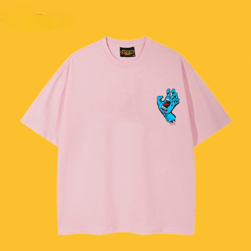 Drew T-shirts Cotton Summer Loose Men's Short Sleeve