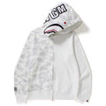 Bathing Ape Ape Head Camouflage Stitching Sweatshirt Hooded Zipper Fleece Jacket