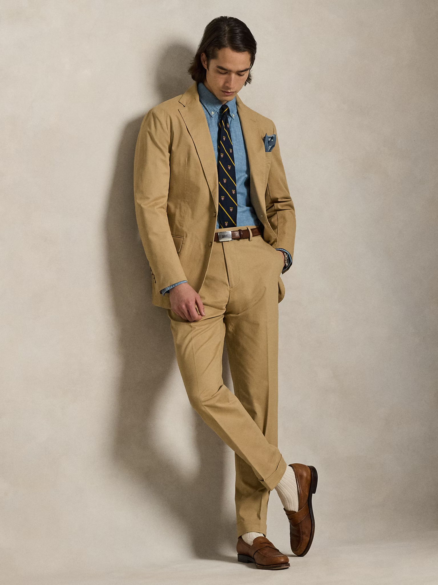 RALPH LAUREN Custom Fit Chambray Shirt Chambray