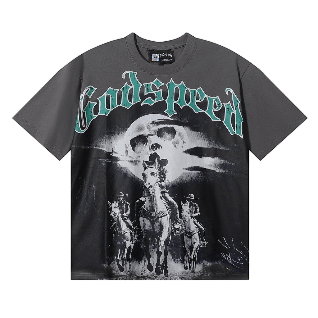 Godspeed T-shirts Drowning Free Muse Printed Cotton Crew Neck Short Sleeve Men and Women