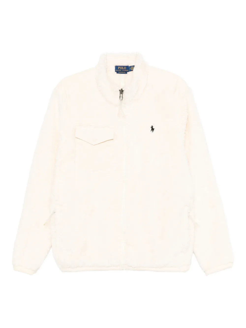 RALPH LAUREN Long Sleeved Full Zip Sweater Cream