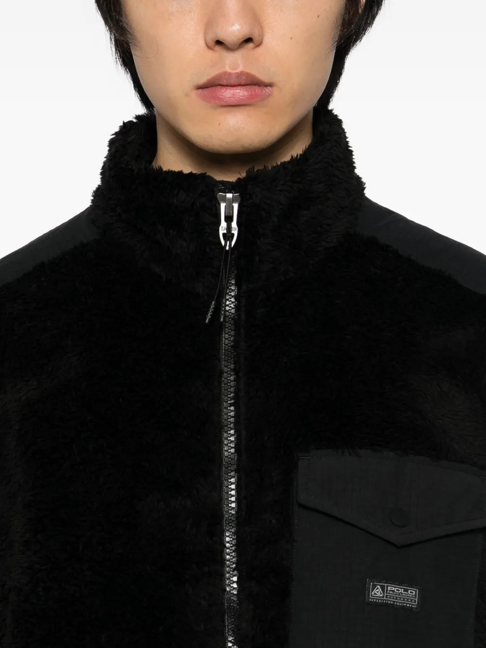 RALPH LAUREN Long Sleeved Full Zip Jacket Black