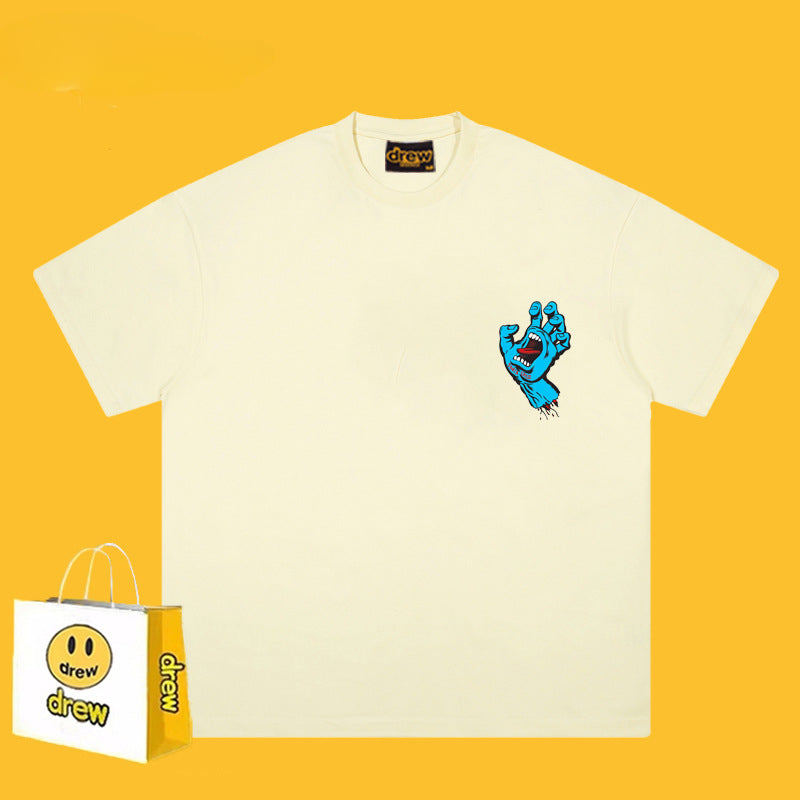 Drew T-shirts Cotton Summer Loose Men's Short Sleeve