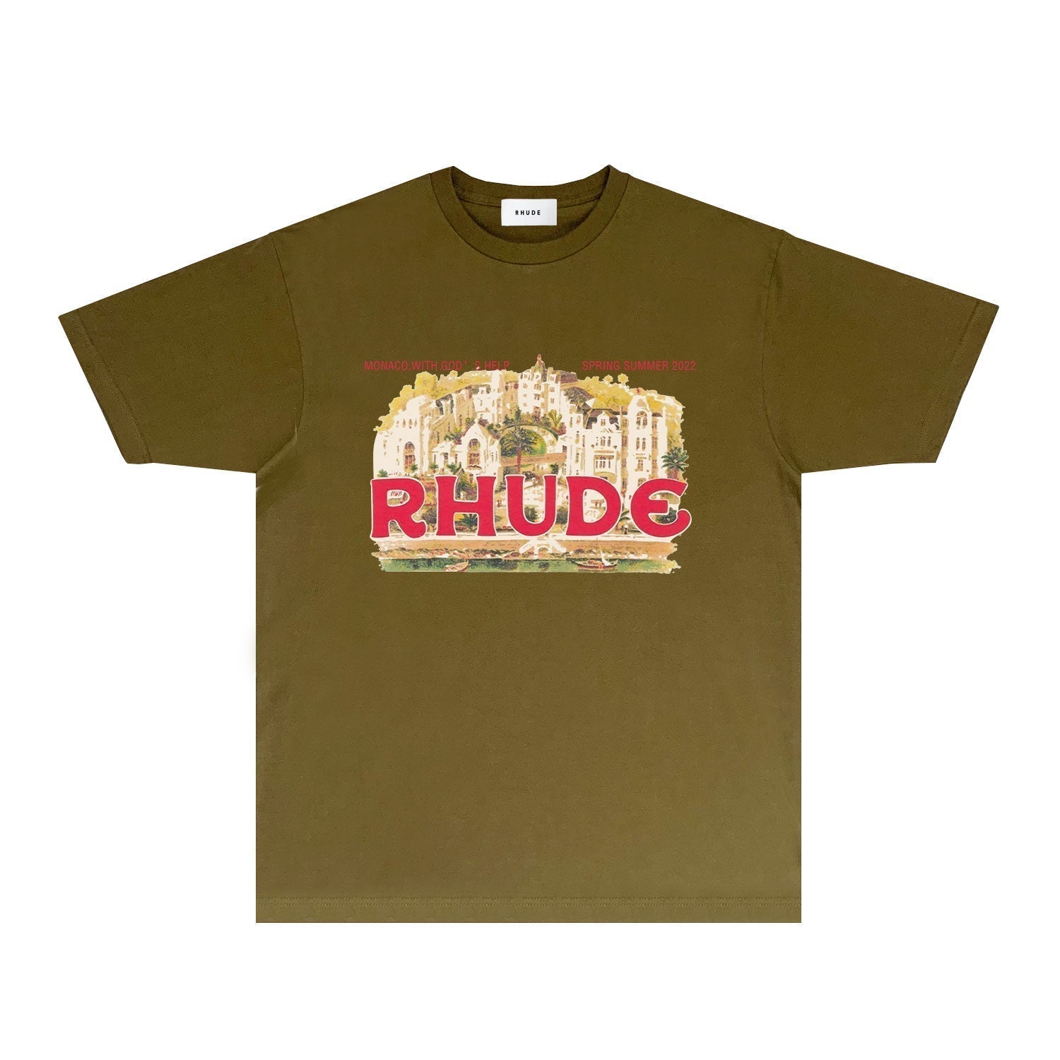 Rhude T-shirts Printed Trendy Pure Cotton
