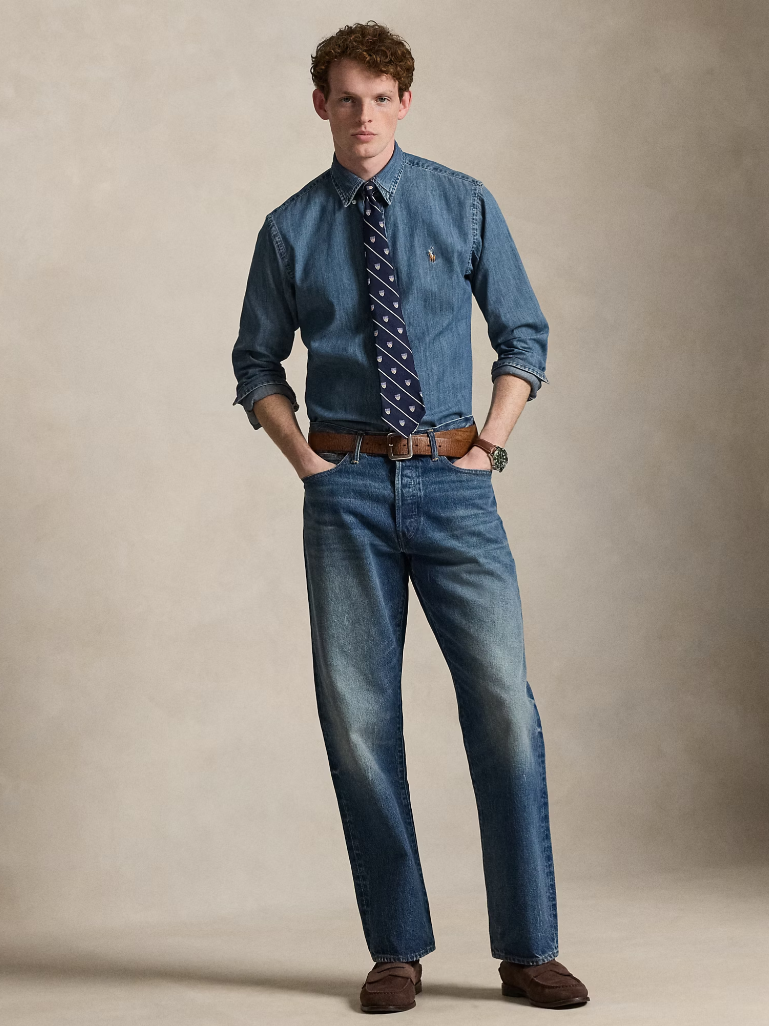 RALPH LAUREN Custom Fit Denim Shirt Denim