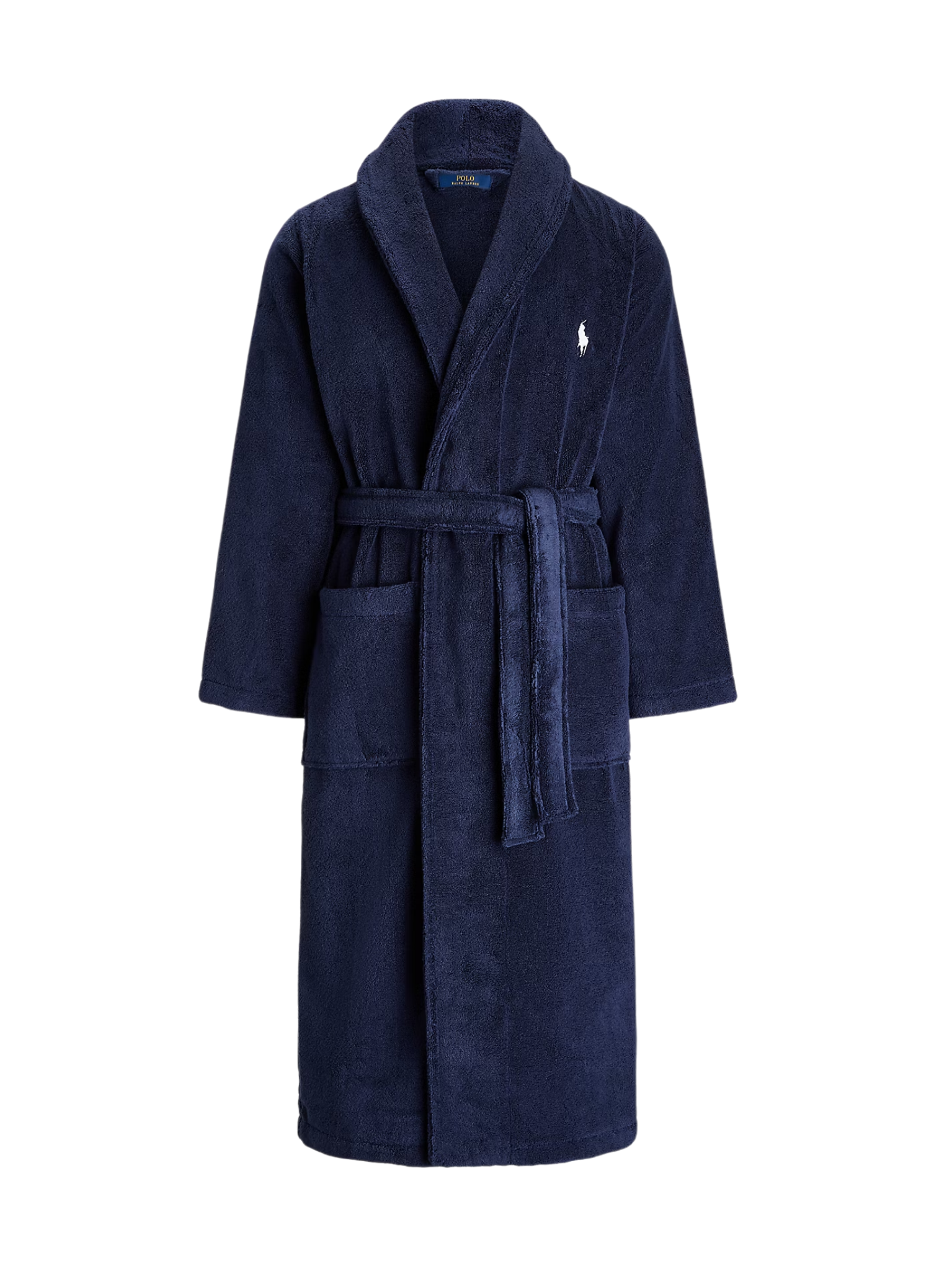 RALPH LAUREN Cotton Terry Robe Cruise Navy