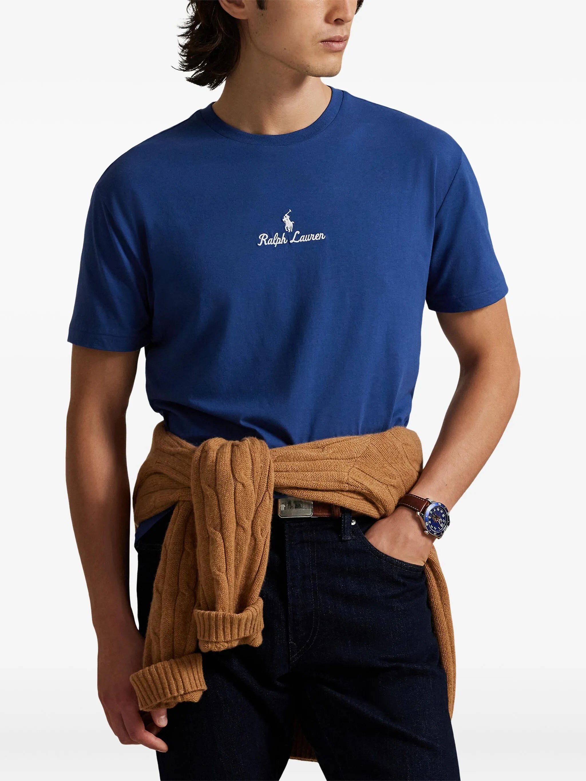 RALPH LAUREN Classic Fit Logo Jersey T-Shirt Night Navy