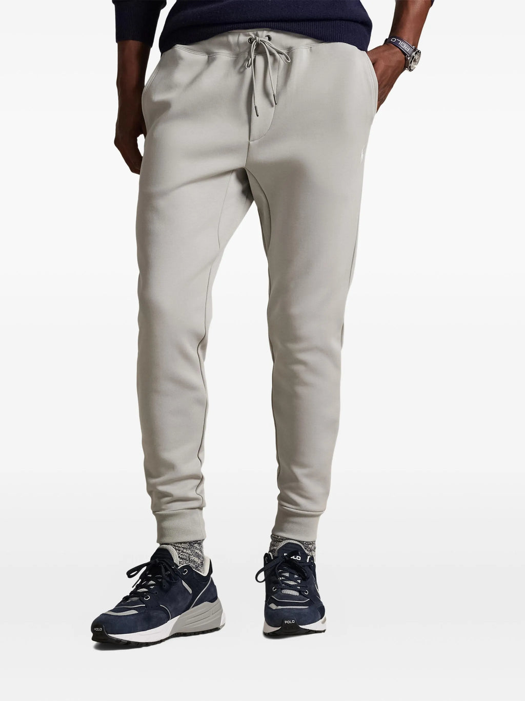 RALPH LAUREN Double-Knit Jogging Pants Grey