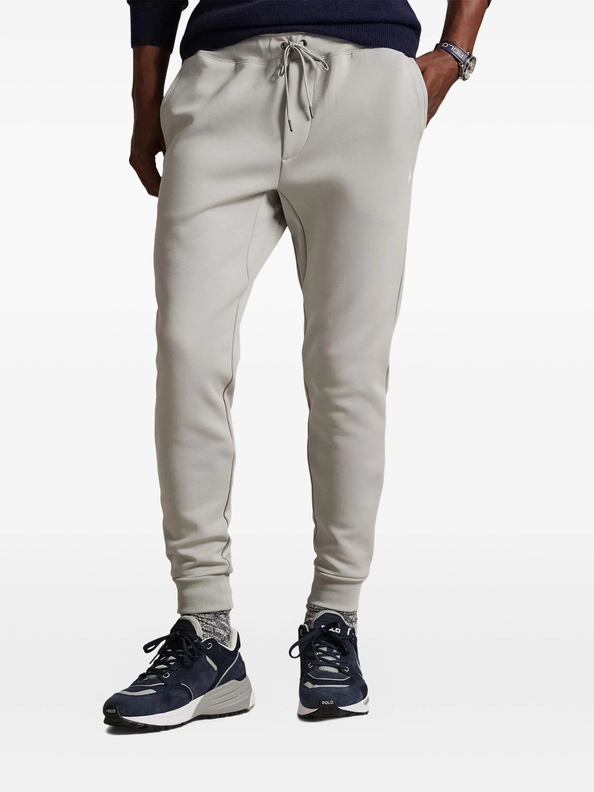 RALPH LAUREN Double-Knit Jogging Pants Grey