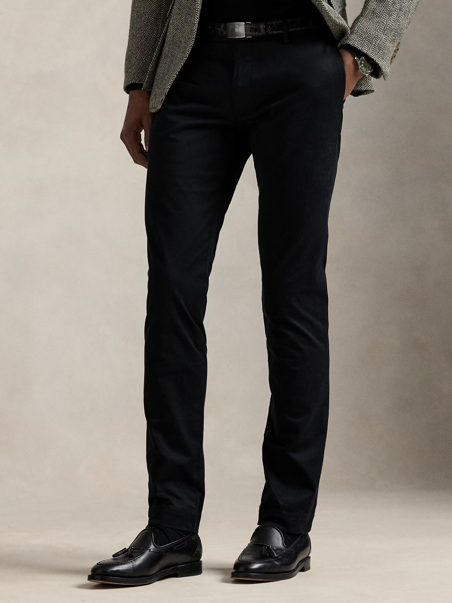 RALPH LAUREN Stretch Slim Fit Chino Trousers Black
